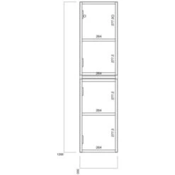 Orbit Supreme Wall Hung Tall Storage Unit 300mm Wide - Graphite Grey -Grohe Sales Shop 17781483 2