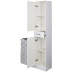 1900mm Gloss White Bathroom Furniture Tall Modern Cabinet Storage Unit -Grohe Sales Shop 18016700 5