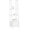 SoBuy 4-Tiers Ladder Storage Bookcases And Shelving Unit With Drawer ,FRG116-K-W -Grohe Sales Shop 6614202 1